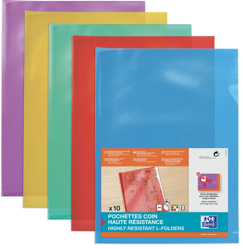 Sichthüllen, transparent, DIN A4, aus PVC, sortiert by Oxford – product photo