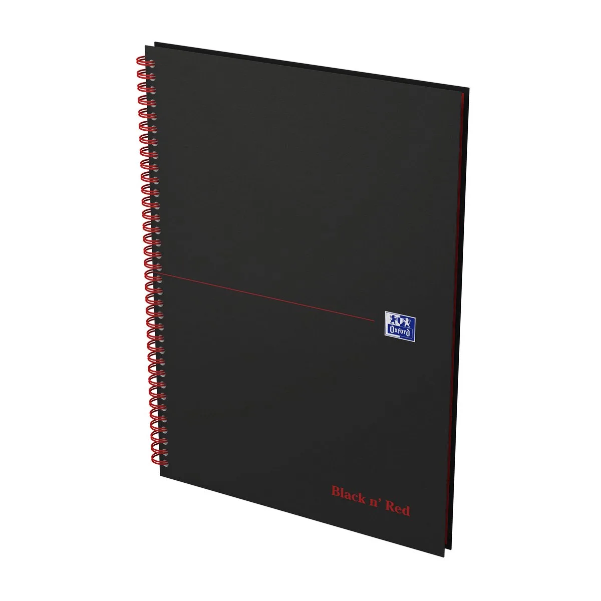 Spiraalblok oxf black en red a4 lijn 140pag 80gr | 5 stuks by Oxford in Black – product photo