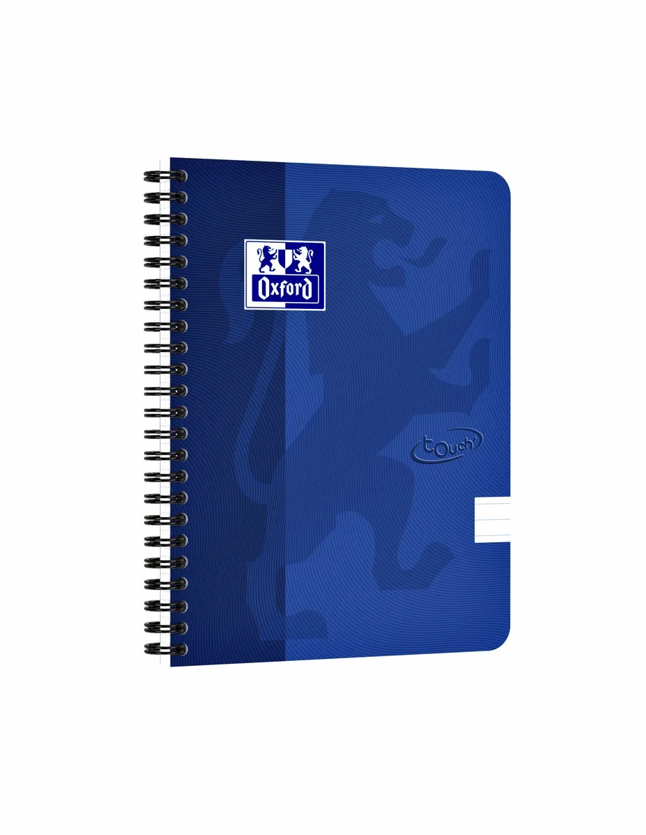 Spiraalblok oxf touch a5 lijn 140pag 80gr bl | 5 stuks van Oxford in Blauw – productfoto