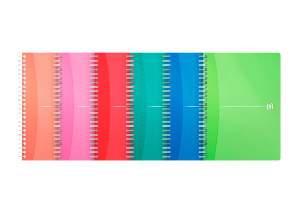 Spiraalblok oxford mycolours a5 lijn 180pag ass | 5 stuks de Oxford – photo produit