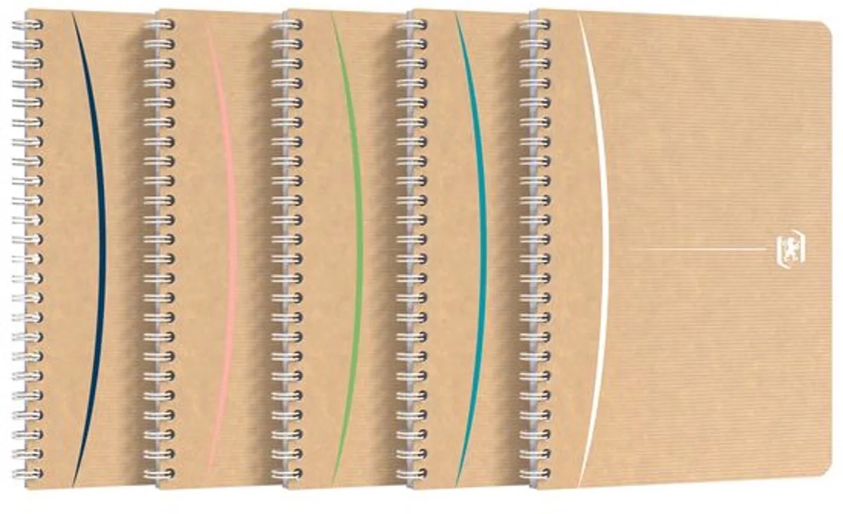 Spiraalblok oxford touareg a5 lijn 160pagl | 20 stuks by Oxford in Assorti – product photo