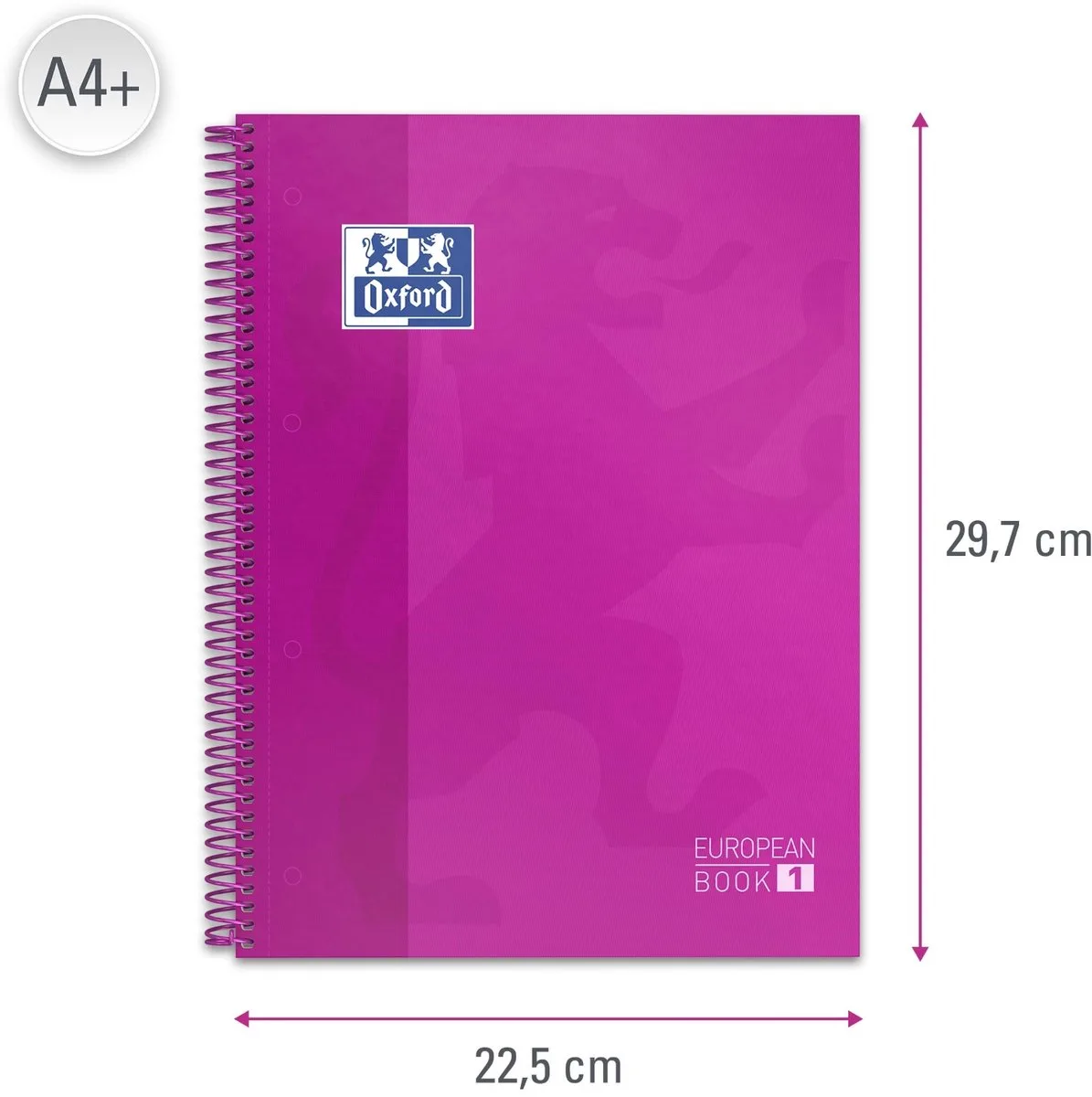 Spiraalschrift - Spiraalboek - Collegeschrift - Schoolschrift by Oxford in Fuchsia – product photo