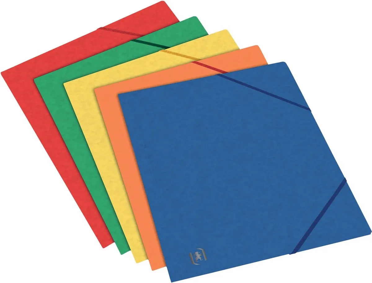 Top File+ elastomap, voor ft A5, geassorteerde kleuren 50 stuks de Oxford en Karton – photo produit