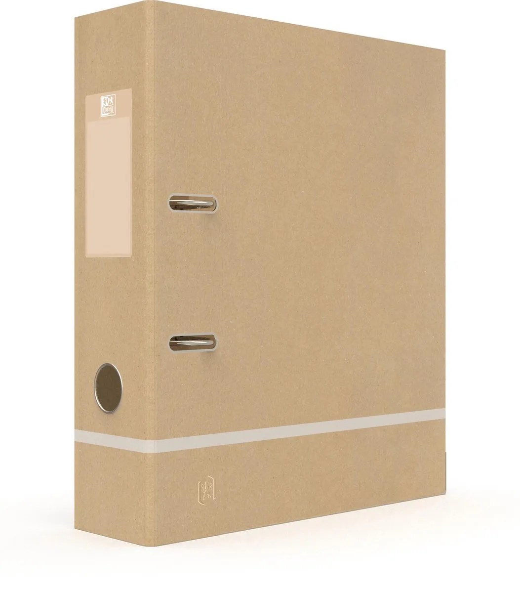 Touareg - ordner - A4 - 80mm - karton - naturel wit by Oxford in Beige – product photo