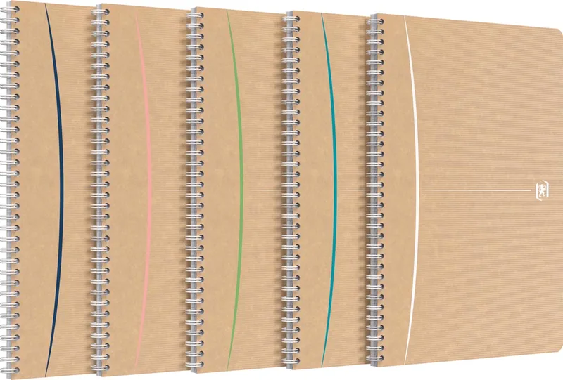 Touareg spiraalschrift, 180 bladzijden, ft A4, gelijnd, geassorteerde kleuren by Oxford – product photo