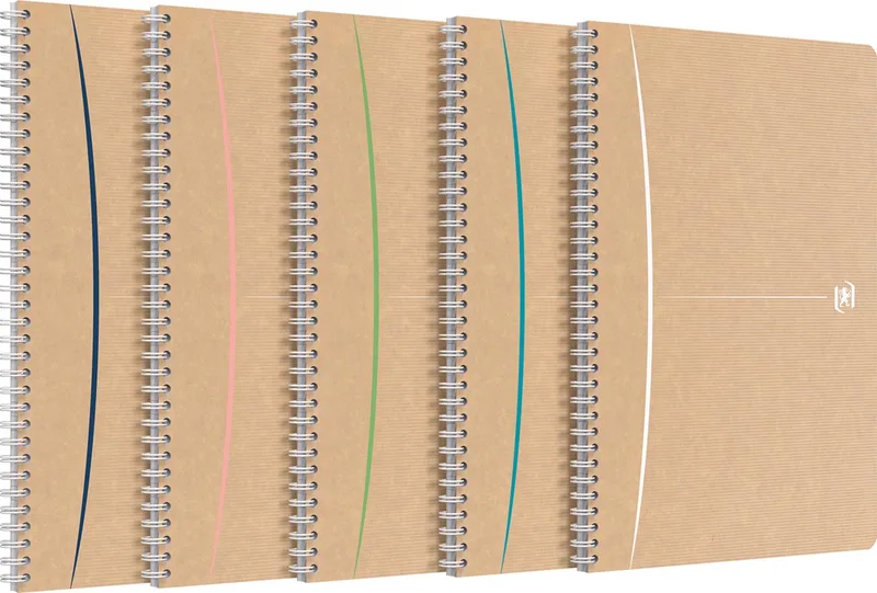 Touareg spiraalschrift, 180 bladzijden, ft A4, geruit 5 mm, geassorteerde kleuren by Oxford – product photo