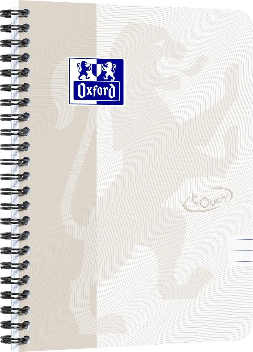 Touch - Schrijfblok - A5 - Gelijnd - 140 pagina's - 90g - soft cover - licht de Oxford en Gris – photo produit