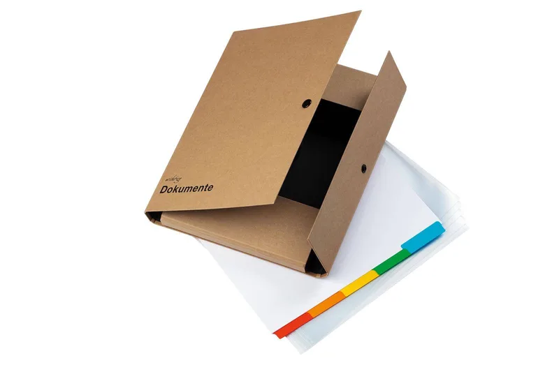 Dokumentenmappe 2-Ring-Mechanik Kraftpapier Natur von Pagna – Produktfoto