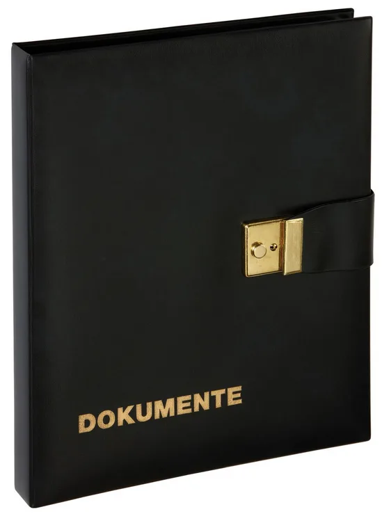 Dokumentenmappe, Kunstleder, DIN A4, schwarz by Pagna – product photo