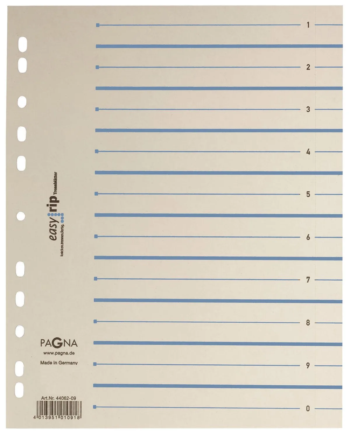 Easy Rip Trennblätter 225 g/m² chamois/blau fra Pagna – produktbillede