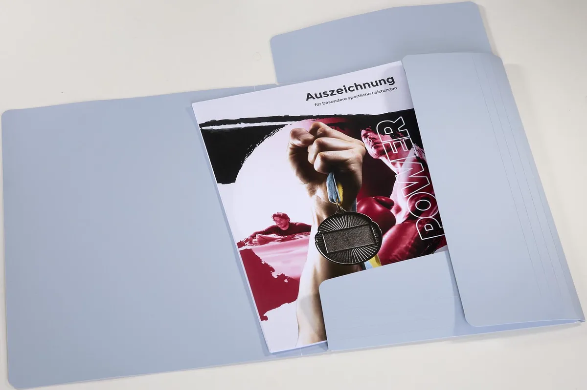 Eckspanner Pastel Eco DIN A4 graublau fra Pagna – produktbillede