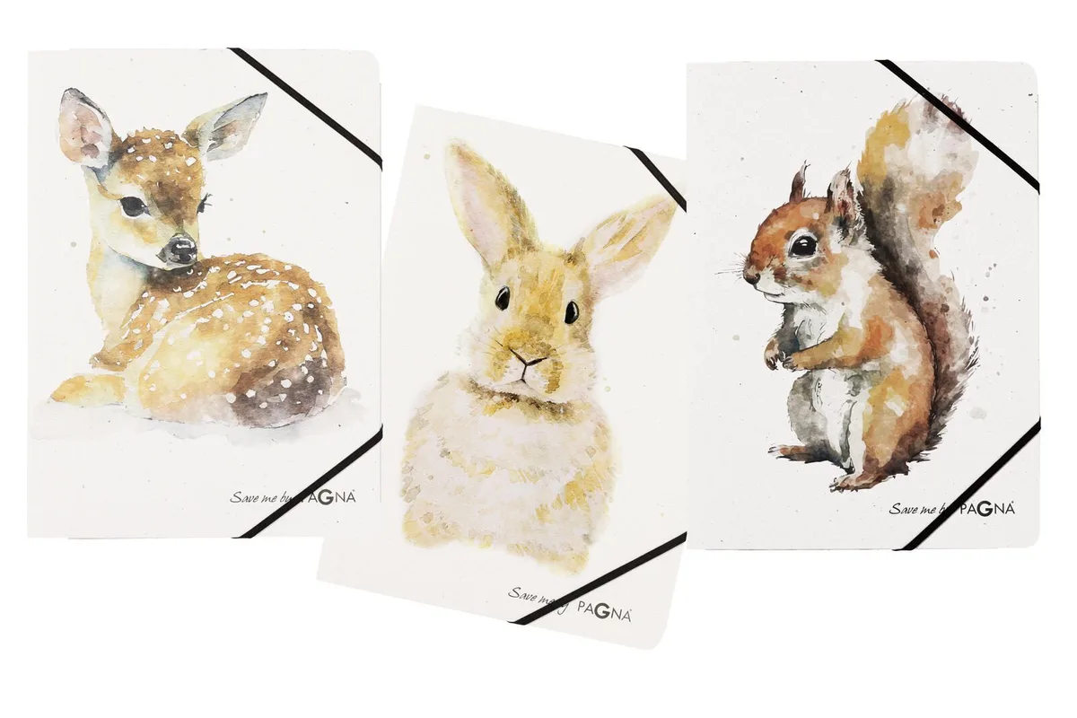 Eckspanner Save me DIN A4 Rehkitz, Hase, Eichhörnchen från Pagna – produktbild