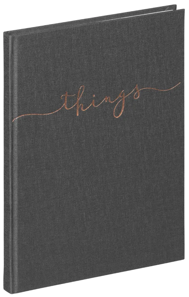 Notizbuch , things, , DIN A5, blanko, grau fra Pagna – produktbillede
