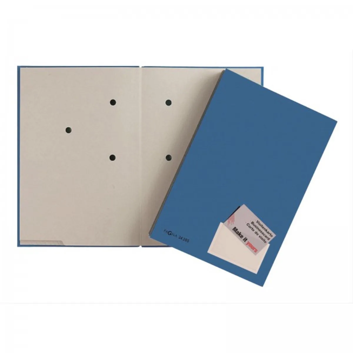 Pagna 24205-02, Presentatiemap, A4, Karton, Papier, Satijn, Portret van Pagna in Blauw – productfoto