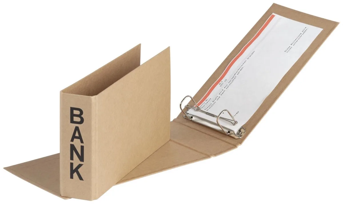 Bankringbuch 2-Ringe DIN A6 quer 5 cm braun från Pagna i Brun – produktbild