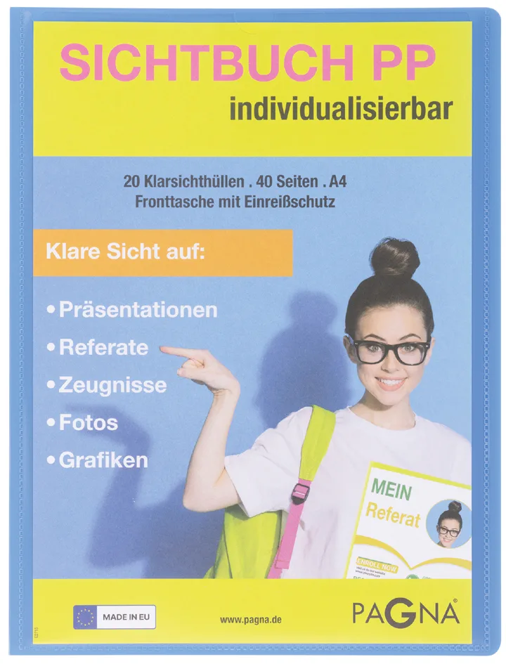 Präsentations-Sichtbuch , School, , DIN A4, hellblau by Pagna – product photo