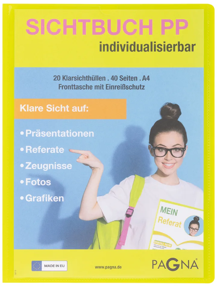 Präsentations-Sichtbuch , School, , DIN A4, lindgrün by Pagna – product photo