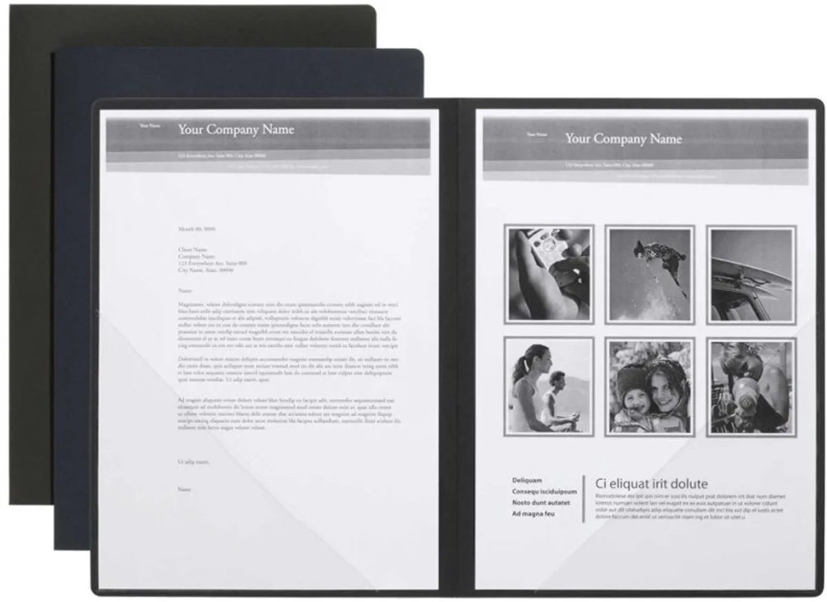 presentatiemap Perfect, zwart, A4, 2-delig van Pagna – productfoto