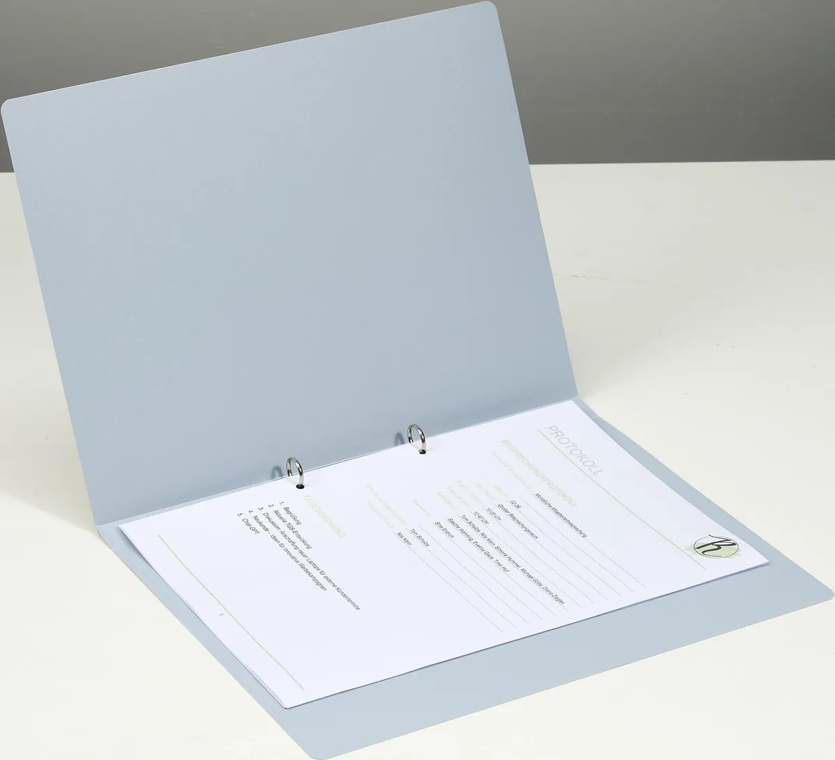 Ringbuch 2-Ringe DIN A4 2.3 cm blaugrau von Pagna – Produktfoto