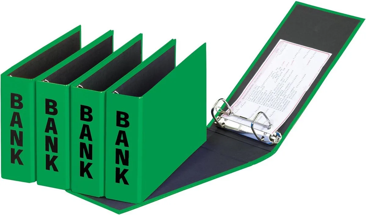 ringmap (PCR) formaat 14 x 25 cm glans uitvoering met zwarte belettering van Pagna in Groen – productfoto