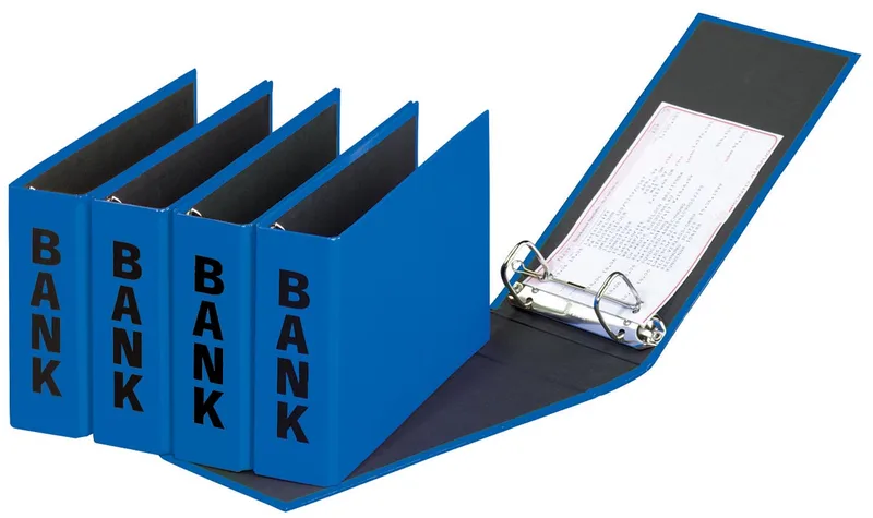 ringmap (PCR) ft 14 x 25 cm, blauw, glans uitvoering met zwarte belettering de Pagna – photo produit