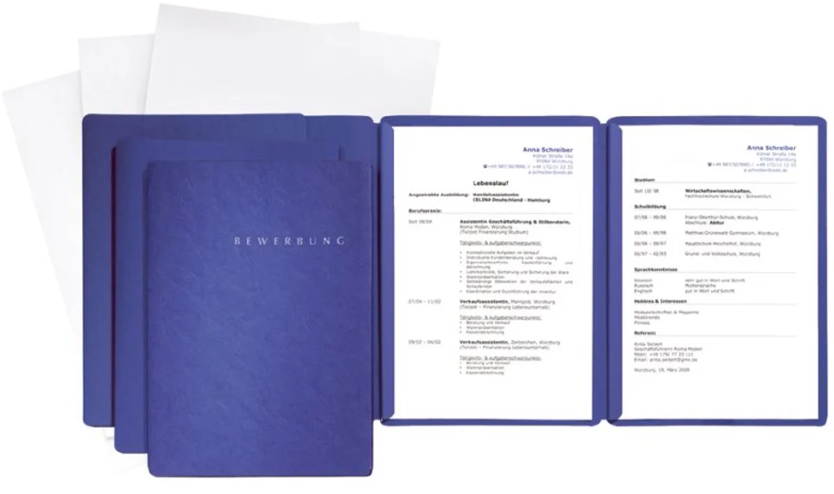 sollicitatiemap Special, A4, 3-delig van Pagna in Zwart – productfoto