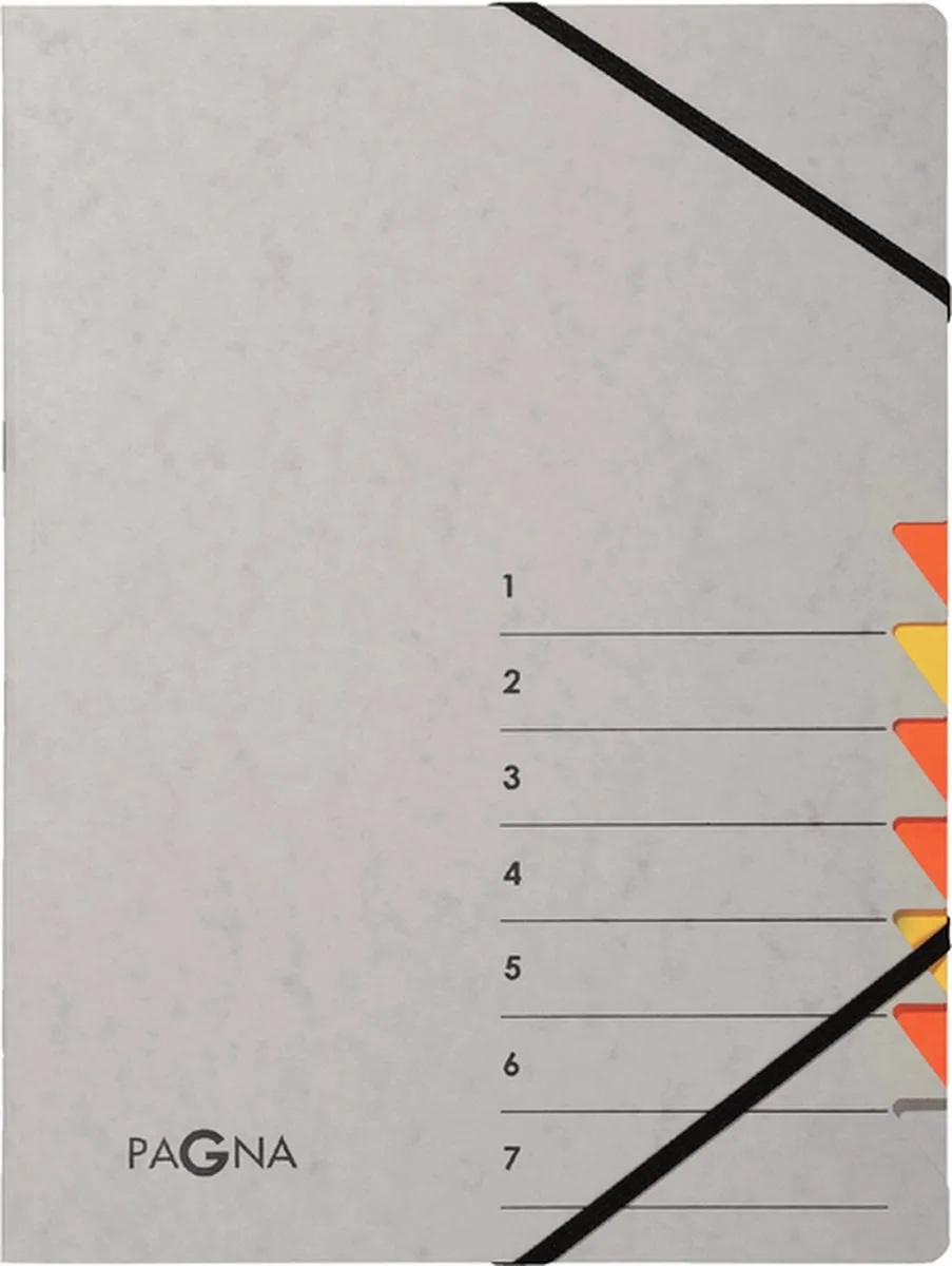 Sorteermap Pagna Easy - A4 - 7 tabs - geel/oranje de Pagna en Jaune, Oranje 7T – photo produit