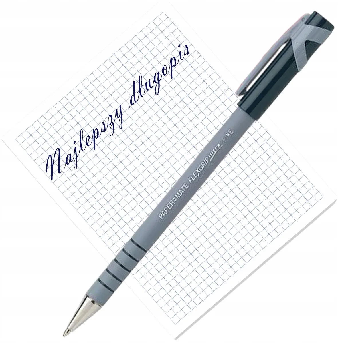 Blauwe Pen - Hoge Capaciteit, Comfortabel Schrijven fra Paper Mate i Blå – produktbillede