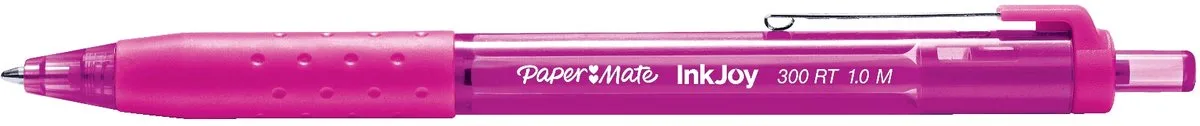 InkJoy 300 RT balpen, sneldrogende inkt, 1.0 mm fra Paper Mate i Lyserød – produktbillede