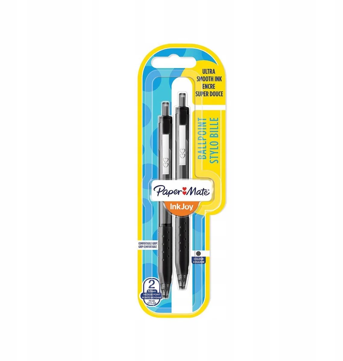 InkJoy 300RT Balpen, Medium, 2 st fra Paper Mate i Sort – produktbillede