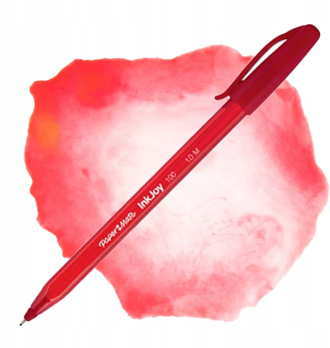 Inkjoy Rode Pen met Dikke Vulling - Vloeiend Schrijven de Paper Mate en Rouge – photo produit