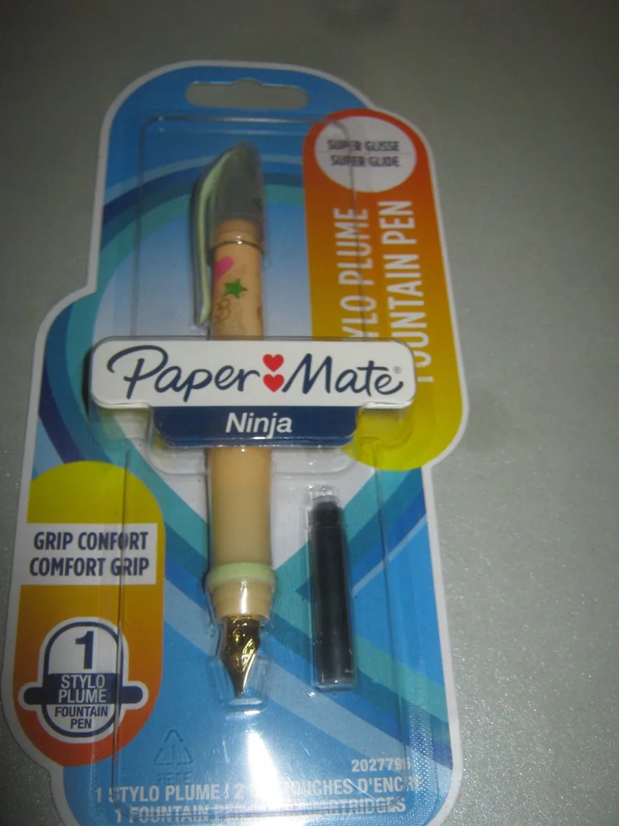Ninja Vulpen Gripcomfort zacht-roze / sterretjes / mint Grip incl inktpatroon by Paper Mate in Zacht beige bedrukt – product photo