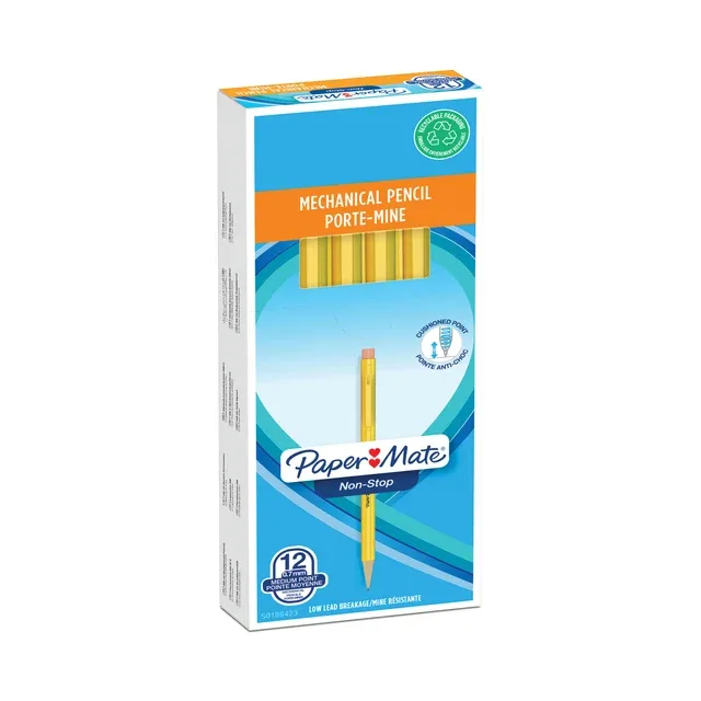 Vulpotlood papermate non stop hb geel | 12 stuks by Paper Mate – product photo