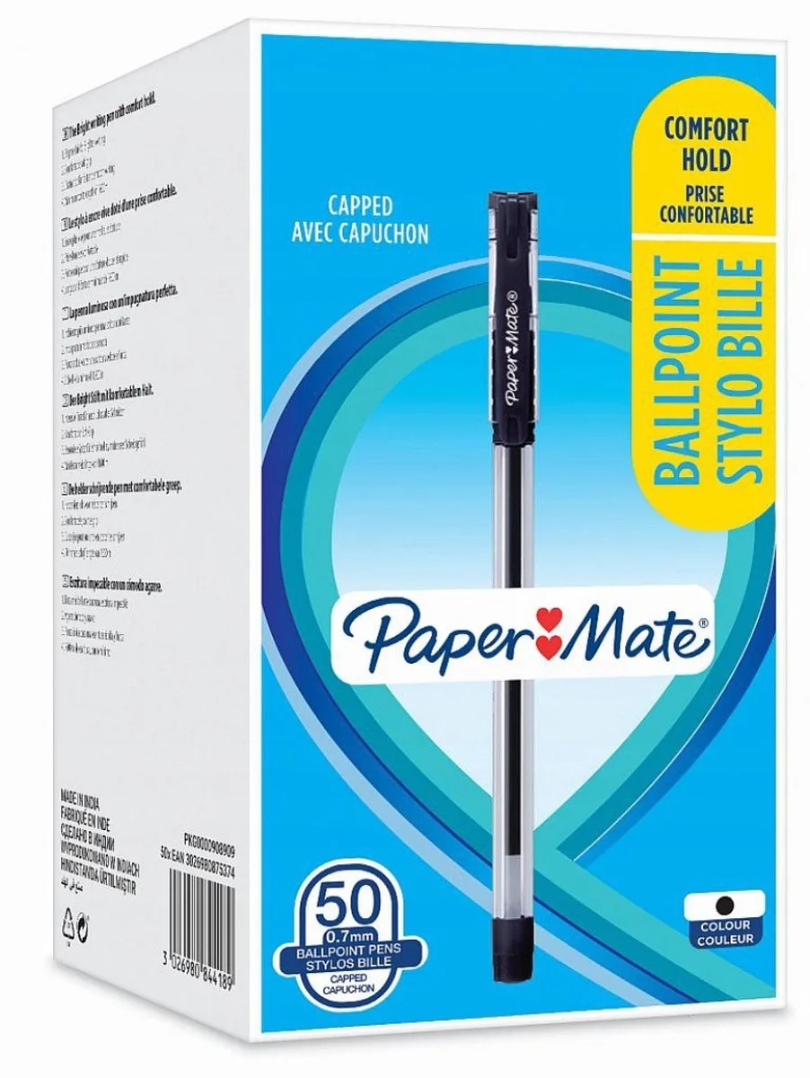 Zwarte Pen 0.7mm - Vloeiend Schrijven de Paper Mate en Noir – photo produit