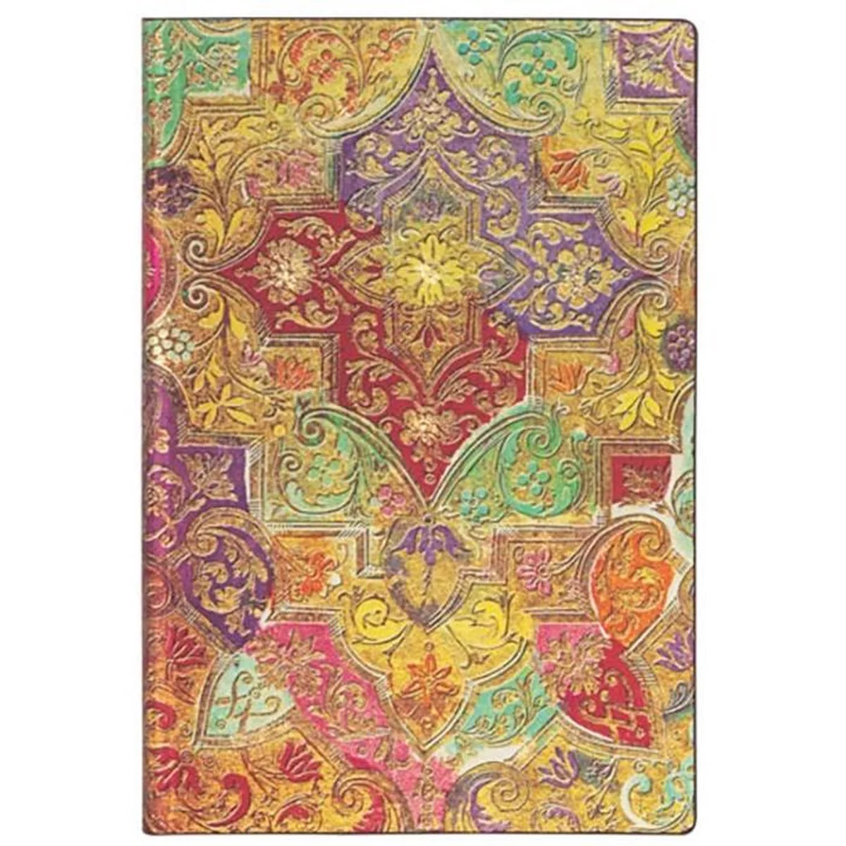 FleXis Bavarian Wild Flower Notitieboek Mini - Gelinieerd från Paperblanks i Gul – produktbild