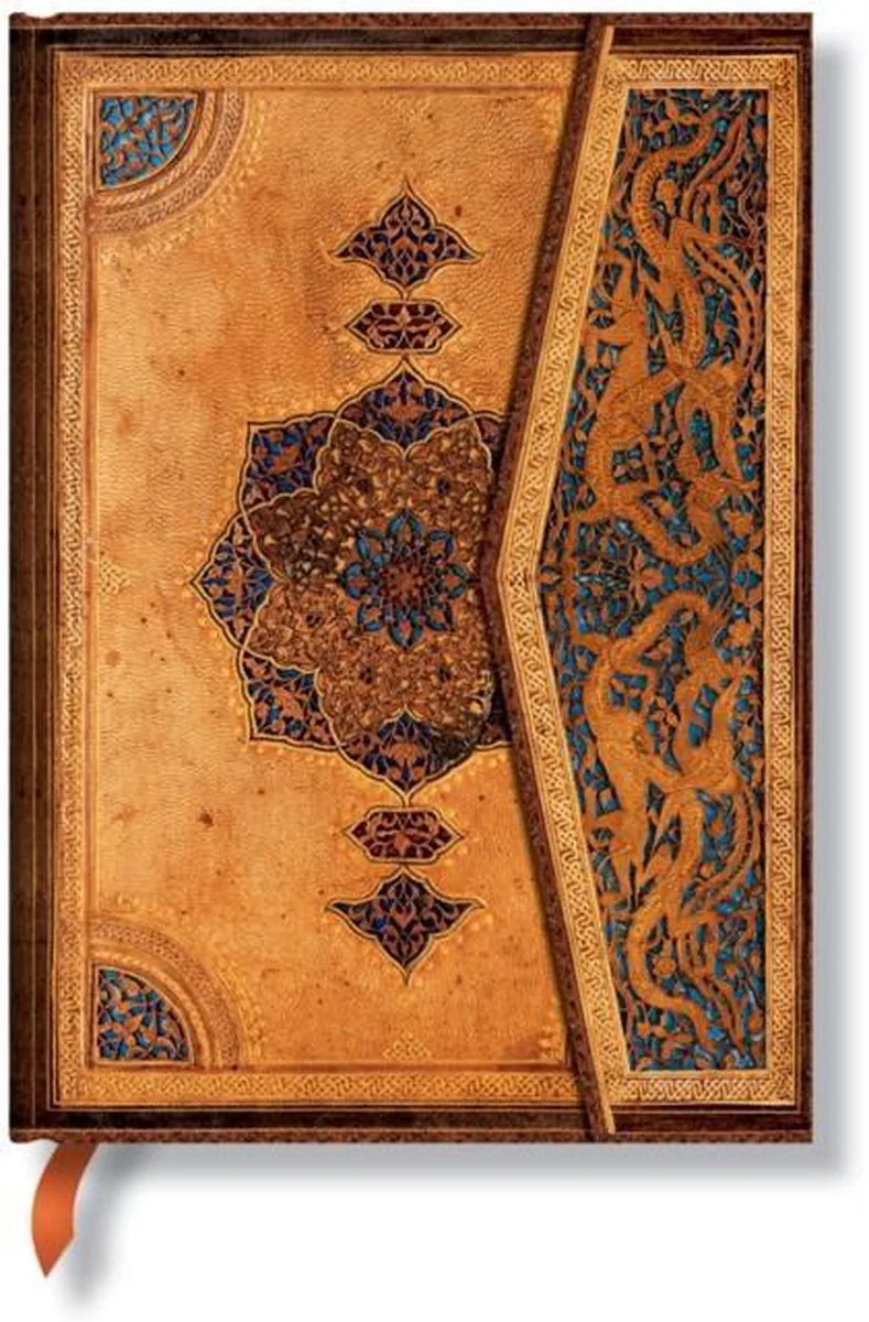Safavid Midi Lined Journal från Paperblanks i Brun – produktbild