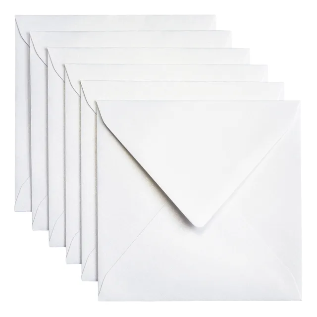 Envelop Papicolor 140x140mm metallic parelwit pak à 6 stuks by Papicolor – product photo