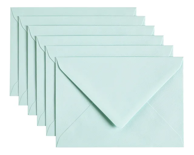 Envelop Papicolor C6 114x162mm zeegroen pak à 6 stuks van Papicolor – productfoto