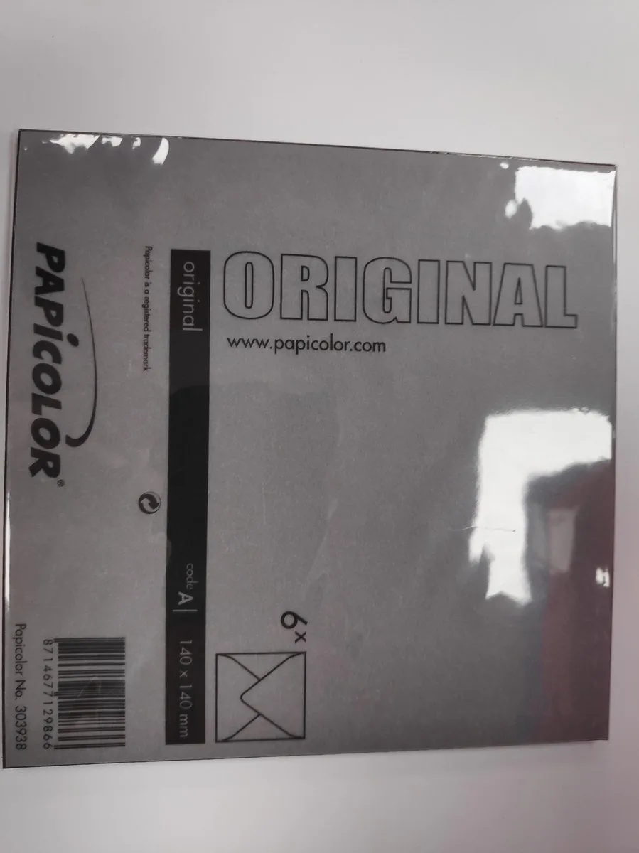 Original Envelop 6 stuks 140 x 140 mm van Papicolor in Donkerbruin – productfoto