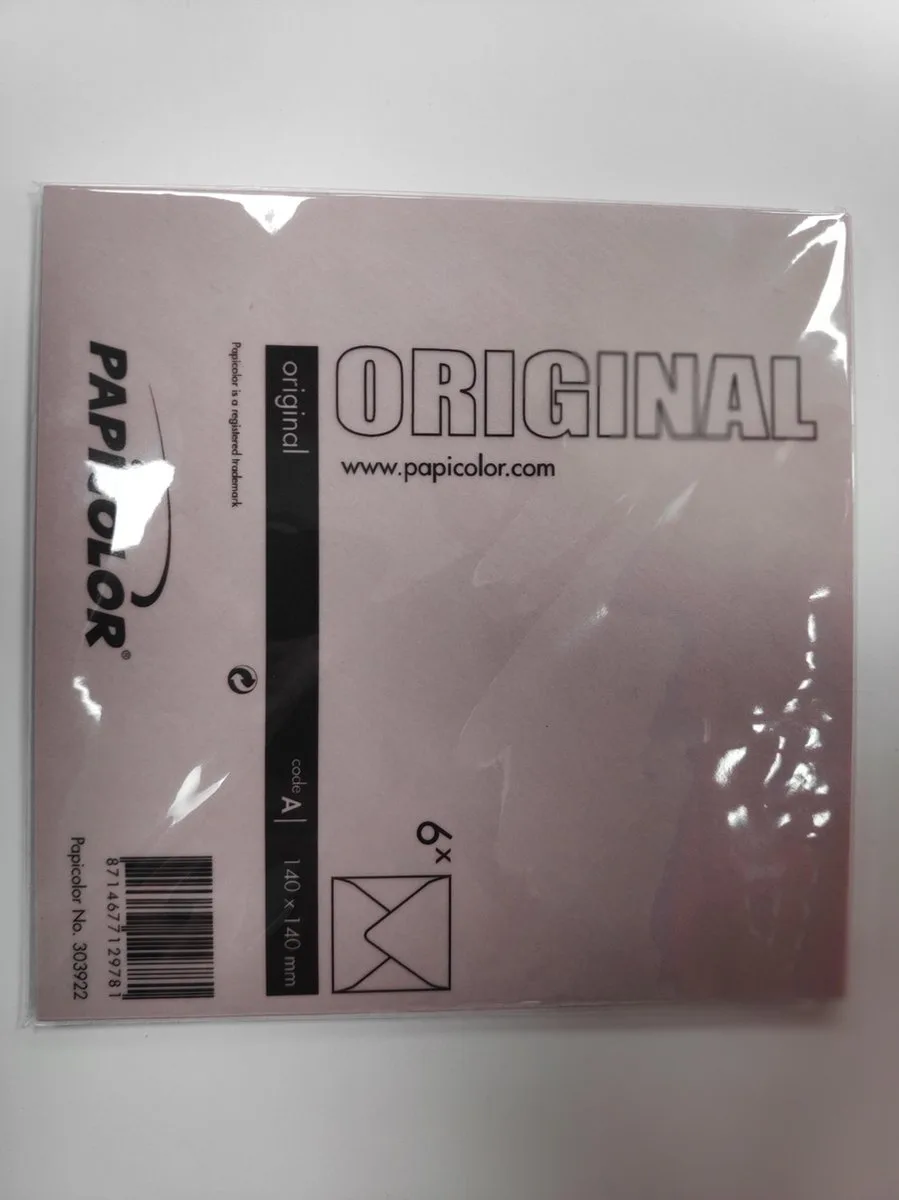 Original Envelop 6 stuks 140 x 140 mm van Papicolor in Heide – productfoto
