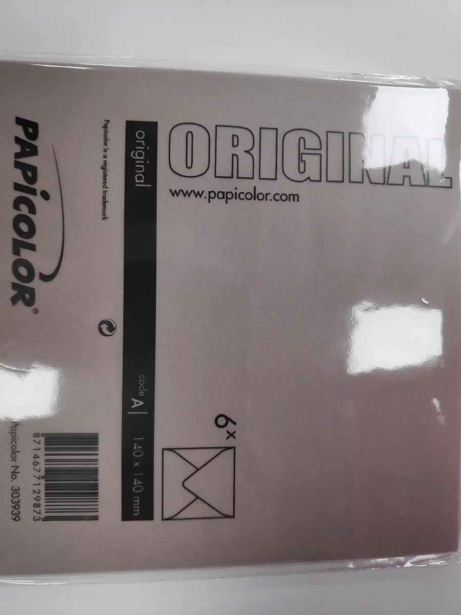Original Envelop 6 stuks 140 x 140 mm van Papicolor in Nootbruin – productfoto