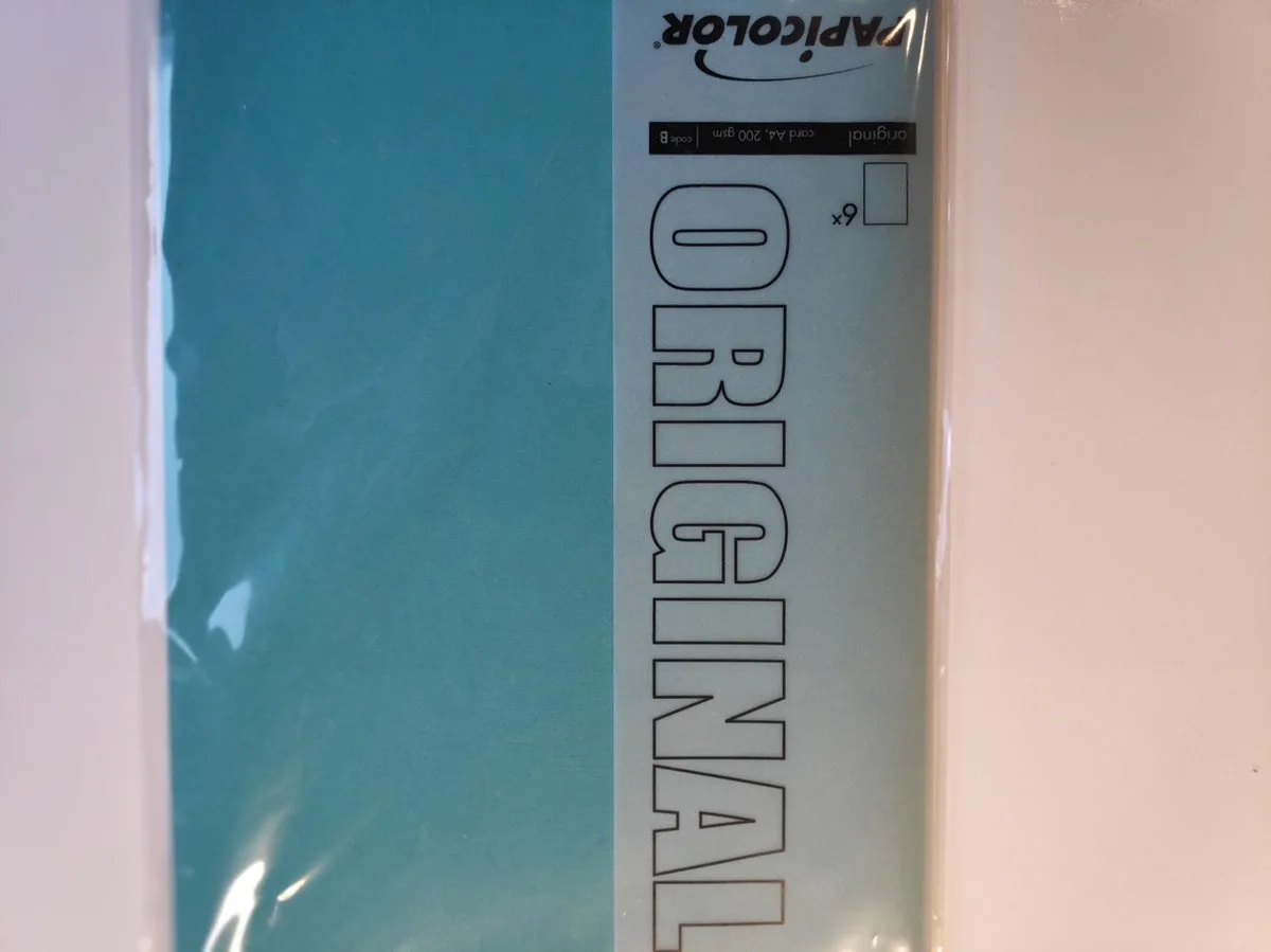 Original Papier A4 200 gsm 6 Sheets van Papicolor in Turquoise – productfoto