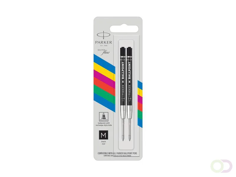 Balpenvulling Parker Economic medium zwart blister ?? 2 stuks van Parker – productfoto