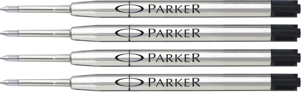 Balpenvulling Parker QuinkFlow Fijn Zwart x 4. de Parker en Noir – photo produit