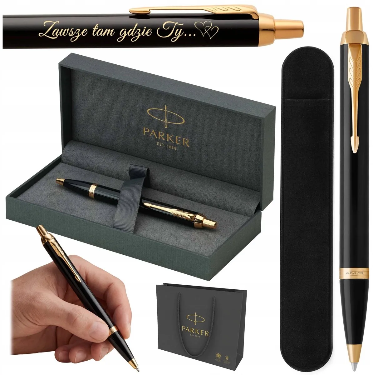 IM Black Vulpen met gravure en luxe etui - perfect cadeau van Parker – productfoto