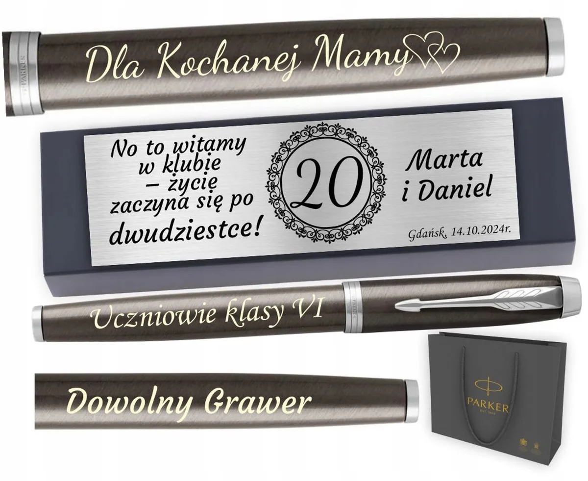 IM Dark Espresso CT Vulpen met Gravering - Luxe Cadeau von Parker – Produktfoto