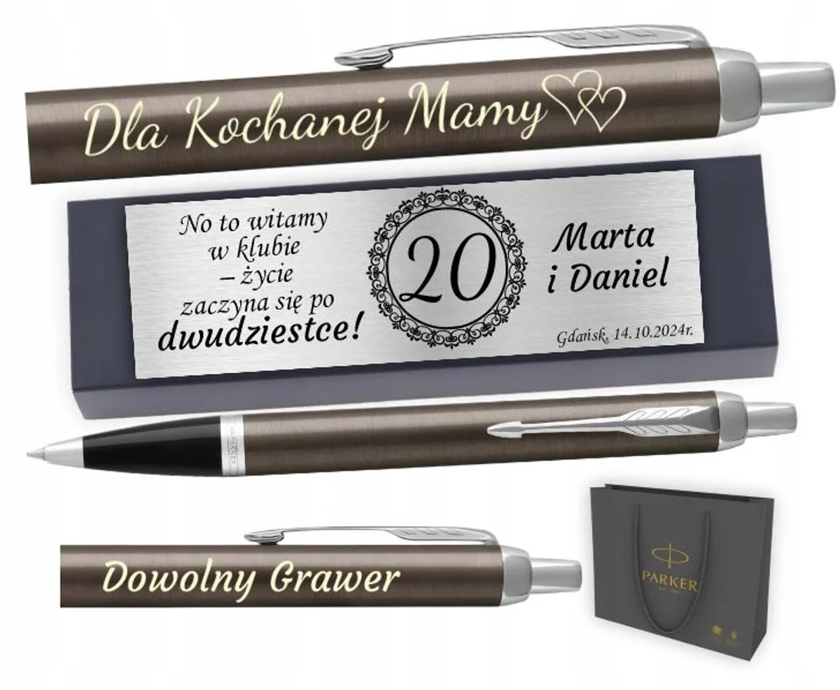 IM Dark Espresso Vulpen met Gravure & Cadeauset de Parker – photo produit