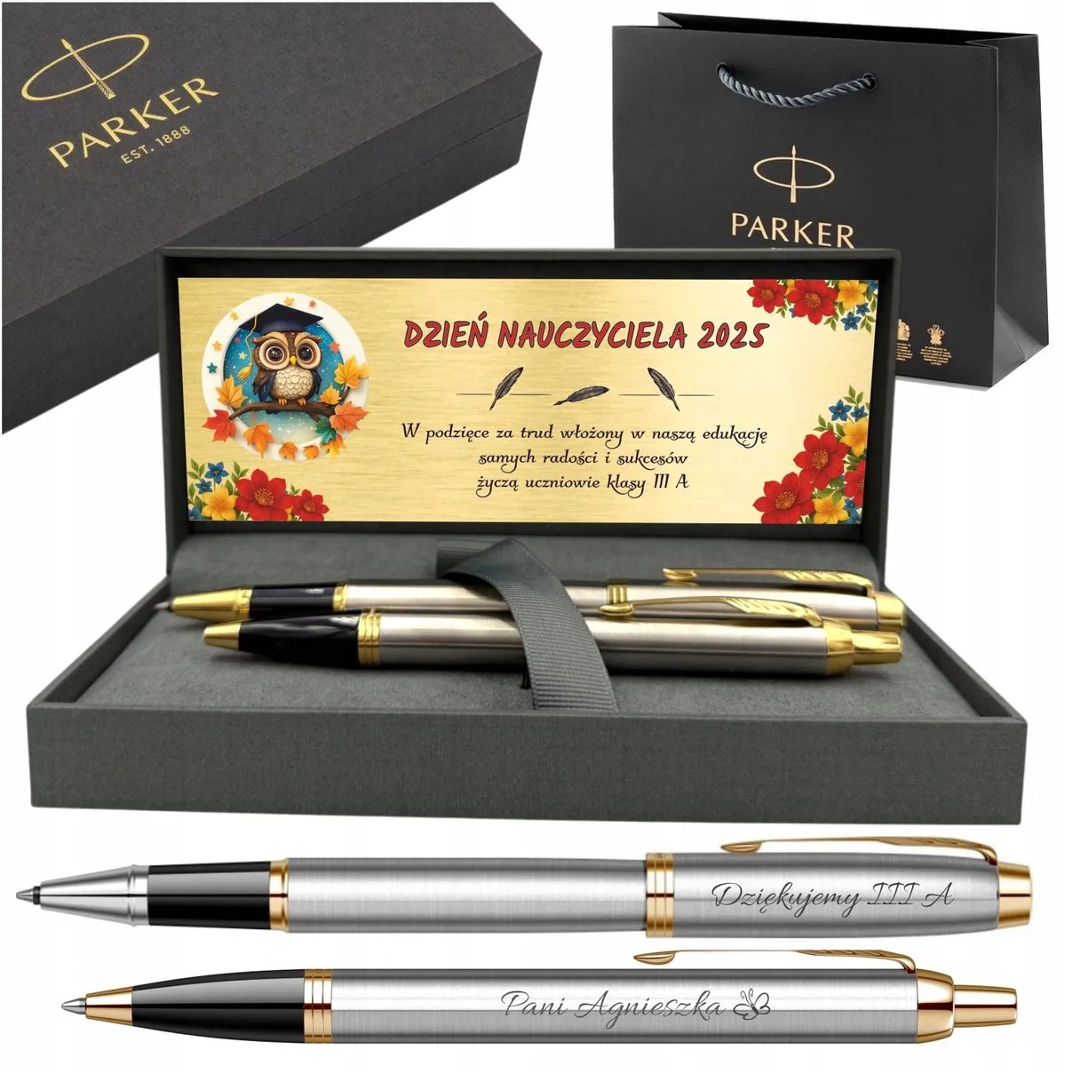 IM GT Set: Vulpen & Balpen met Gravure - Luxe Cadeau van Parker in Goud – productfoto