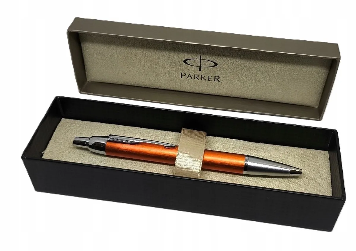IM Pen met Zilveren Afwerking CT - Medium Punt de Parker en Orange – photo produit