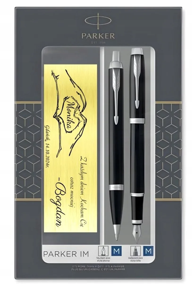 IM Set: Vulpen & Balpen met Gravure - Luxe Cadeau de Parker en Noir – photo produit